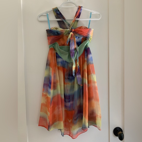 Marciano silk watercolour dress - Picture 2 of 6